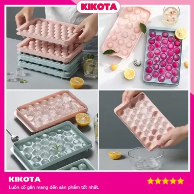 Khay Làm Đá Bi Tròn - Khuôn Làm Kem Thạch Ngộ Nghĩnh Giá Rẻ 7500đ
