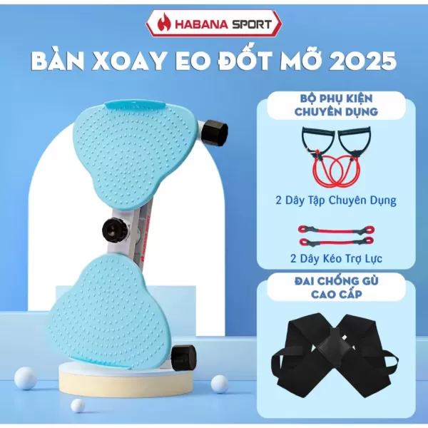 Bàn Xoay Eo Habana Sport đang được sử dụng trong buổi tập HIIT tại nhà