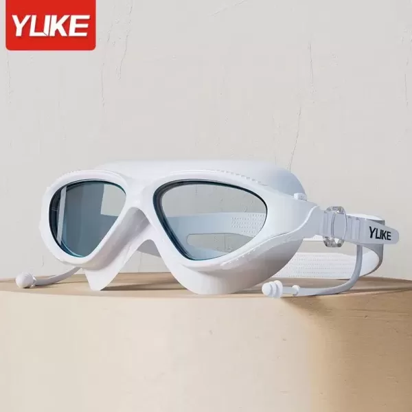 Hình ảnh sản phẩm Kính bơi người lớn YUKE YJ8027, mắt kính lớn, đệm kính dày, chống sương, chống tia UV