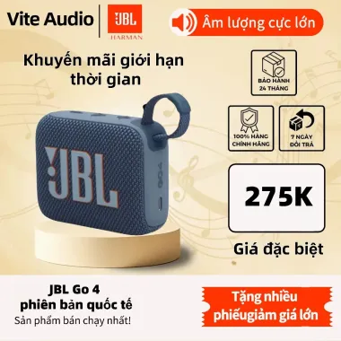 Loa Bluetooth JBL Go4 Di Động - Thẻ Nhớ, Âm Lượng Lớn, Giá Chỉ 245520đ