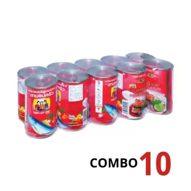 lóc 10 hộp Cá nục sốt cà 3 cô gái thái lan 155g ( nắp đỏ). Date mới