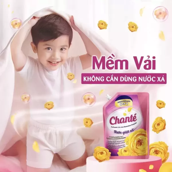 Hình ảnh sản phẩm [LS][Chọn loại] Combo 2 Túi Nước Giặt Xả Chanté Cao Cấp 8 Trong 1