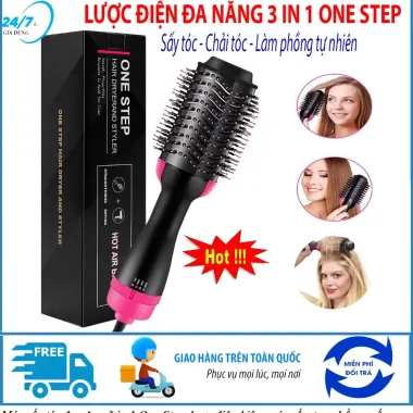 Lược Chải Tóc 3in1 Tạo Phồng Sấy Khô 360 Độ Đa Năng Giá Rẻ 145k