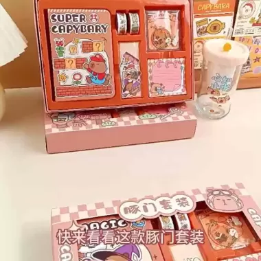 [M &amp; E-t] Đồ dùng văn phòng Kawaii Đồ dùng học tập Quà tặng cho trẻ em Tẩy Capybara dễ thương Tẩy Cao su ngộ nghĩnh mới 1