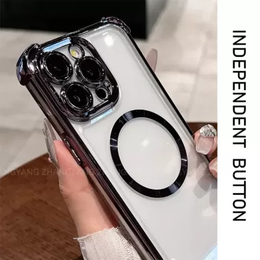 [Màu sắc mới] Ốp lưng cho Realme C55 Ốp điện thoại chống rơi bốn góc màu hồng lấp lánh Thiết kế vòng từ tính thẩm mỹ Vỏ silicon TPU mềm 5