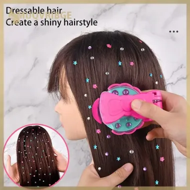 Máy bện tóc tự động cho bé gái - Kiểu tóc dễ thương, gậy kim cương chỉ 36180đ