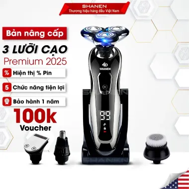 Máy cạo râu mini Enzo đa năng 3 lưỡi kép, cạo khô ướt, chống nước, BH 5 năm chỉ 969k 9 Máy cạo râu mini Enzo đa năng 3 lưỡi kép, cạo khô ướt, chống nước, BH 5 năm chỉ 969k 9