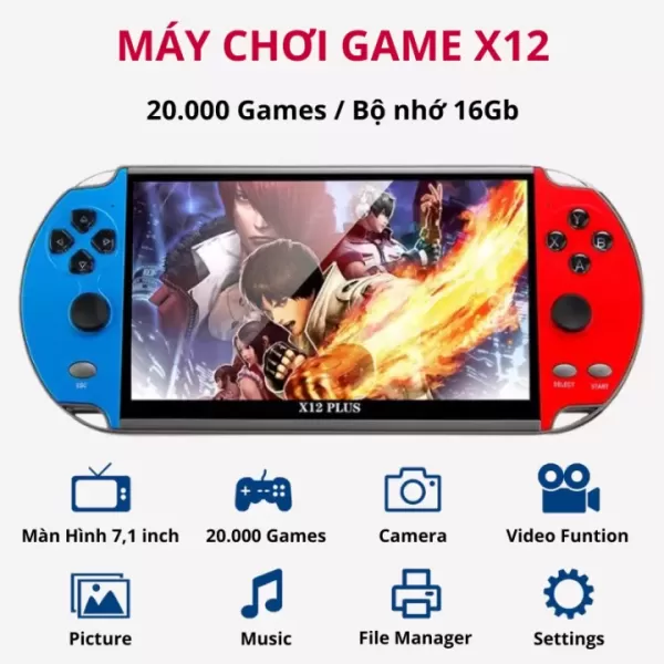 Trải nghiệm đa năng của máy chơi game X12 Plus: game, nhạc, sách và phim trong một thiết bị