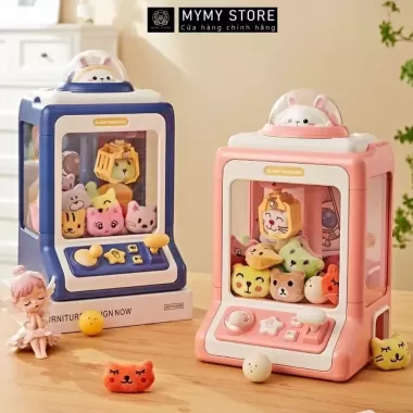 Máy gắp thú mini kèm 10 thú bông , bóng đồ chơi cho bé , Máy gắp thú bông mini thiết kế đẹp có đèn nhạc MyMy Store 1