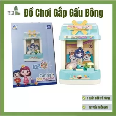 Máy gắp thú mini kèm 10 thú bông , bóng đồ chơi cho bé , Máy gắp thú bông mini thiết kế đẹp có đèn nhạc MyMy Store 4