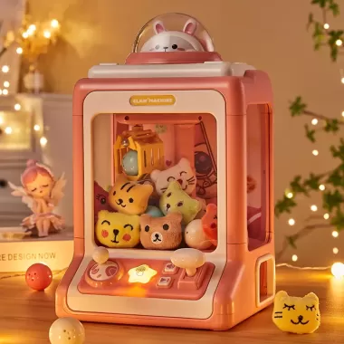 Máy gắp thú mini kèm 10 thú bông , bóng đồ chơi cho bé , Máy gắp thú bông mini thiết kế đẹp có đèn nhạc MyMy Store 5