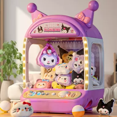 Máy Gắp Thú Mini Kuromi / Melody Có Đèn Và Nhạc Đi Kèm Nhiều Thú Bông Có Xu Đếm Thời Gian Thú Vị Đồ Chơi Thông Minh