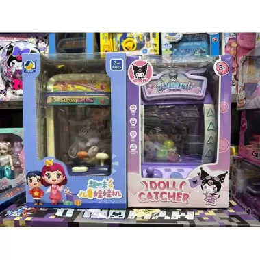 Máy Gắp Thú Mini Kuromi / Melody Có Đèn Và Nhạc Đi Kèm Nhiều Thú Bông Có Xu Đếm Thời Gian Thú Vị Đồ Chơi Thông Minh