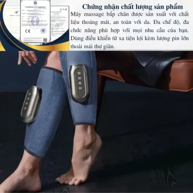 Máy massage bắp chân, bắp tay, công nghệ massage áp suất không khí tiên tiến, máy mát xa thư giãn và cải thiện sức khỏe
