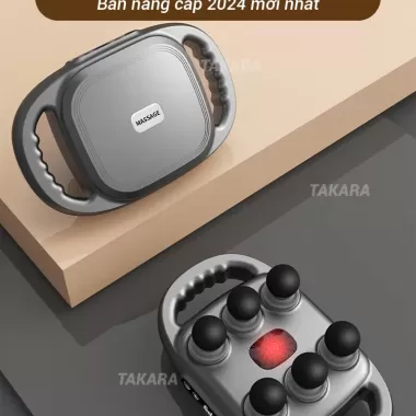 Máy massage cầm tay 6 đầu, máy mát xa toàn thân Takara YM-K60 với 9 chế độ và 9 cấp độ điều chỉnh 7