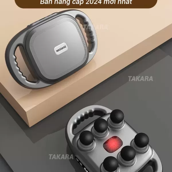 Hình ảnh sản phẩm Máy massage cầm tay 6 đầu, máy mát xa toàn thân Takara YM-K60 với 9 chế độ và 9 cấp độ điều chỉnh