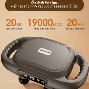 Máy massage cầm tay 6 đầu, máy mát xa toàn thân Takara YM-K60 với 9 chế độ và 9 cấp độ điều chỉnh 9