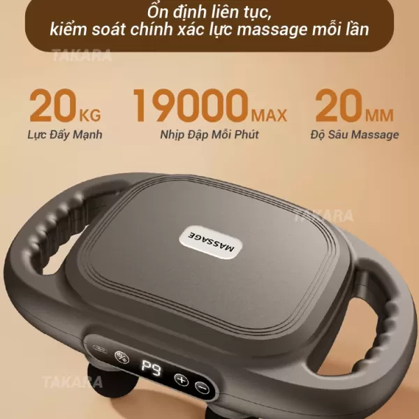 Hướng dẫn sử dụng máy massage cầm tay Takara YM‑K60: 9 chế độ và 6 đầu mũi để tối ưu trải nghiệm toàn thân