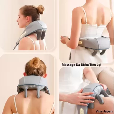 Máy Massage Cổ Vai Gáy 6D - Gối Massage Cổ Váy Thư Giãn Văn Phòng, Người Cao Tuổi 5 Máy Massage Cổ Vai Gáy 6D - Gối Massage Cổ Váy Thư Giãn Văn Phòng, Người Cao Tuổi 5