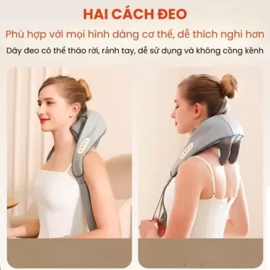 Máy Massage Cổ Vai Gáy 6D - Gối Massage Cổ Váy Thư Giãn Văn Phòng, Người Cao Tuổi 8 Máy Massage Cổ Vai Gáy 6D - Gối Massage Cổ Váy Thư Giãn Văn Phòng, Người Cao Tuổi 8