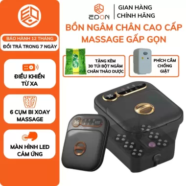Máy Ngâm Chân Massage DELAX - Gấp Gọn, Tự Làm Nóng, 14 Mức Nhiệt, Thư Giãn, An Toàn Chống Giật BNC02