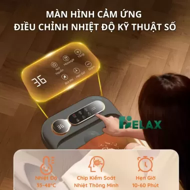 Máy Ngâm Chân Massage DELAX - Gấp Gọn, Tự Làm Nóng, 14 Mức Nhiệt, Thư Giãn, An Toàn Chống Giật BNC02