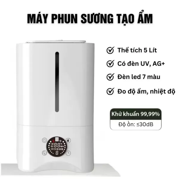 Hình ảnh sản phẩm Máy Phun Sương Tạo Ẩm Không Khí Xiaomi/Beemi 8 lít Khuếch Tán Tinh dầu Công Suất 25W Có điều khiển từ xa