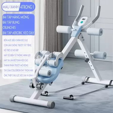 Máy Tập Cơ Bụng T235 Mẫu Mới Màu Tím, Ghế Tập Bụng Con Lăn Trượt Kết Hợp Đồng Hồ Đo Với Nhiều Bài Tập Gym Tại Nhà 1