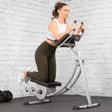 Máy Tập Cơ Bụng T235 Mẫu Mới Màu Tím, Ghế Tập Bụng Con Lăn Trượt Kết Hợp Đồng Hồ Đo Với Nhiều Bài Tập Gym Tại Nhà 5