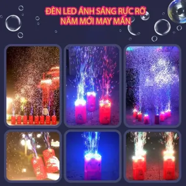 Máy thổi bong bóng tự động 12 nòng LED nhạc vui nhộn - Giảm 20% còn 99k