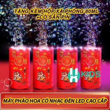 Máy Thổi Bong Bóng Tự Động Có Đèn Led Cho Bé - Tặng Xà Phòng - Giá Chỉ 20000đ 6