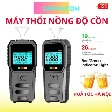 Máy thổi nồng độ cồn , Máy đo nồng độ cồn đạt chuẩn 99%ROHS chính hãng tặng kèm 5 đầu thổi bảo hành 1