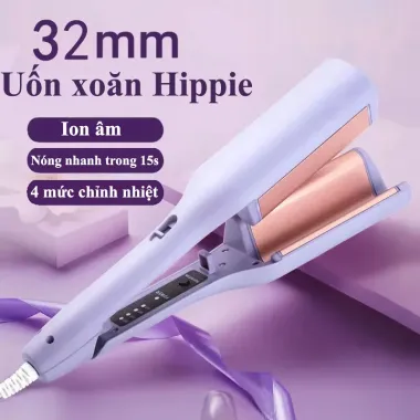 Máy Uốn Tóc Xoăn Sóng Nước Hippie 32mm Hàn Quốc Gốm Sứ Ceramic Giá Rẻ 109000 Vnđ 3