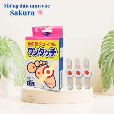 Miếng dán mụn cóc Sakura Nhật Bản loại bỏ mụn cóc, mụn cơm, trai chân hiệu quả