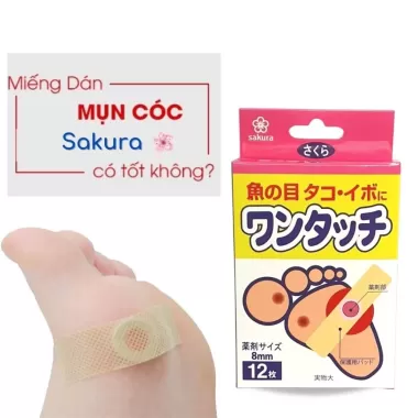Miếng dán mụn cóc Sakura Nhật Bản loại bỏ mụn cóc, mụn cơm, trai chân hiệu quả