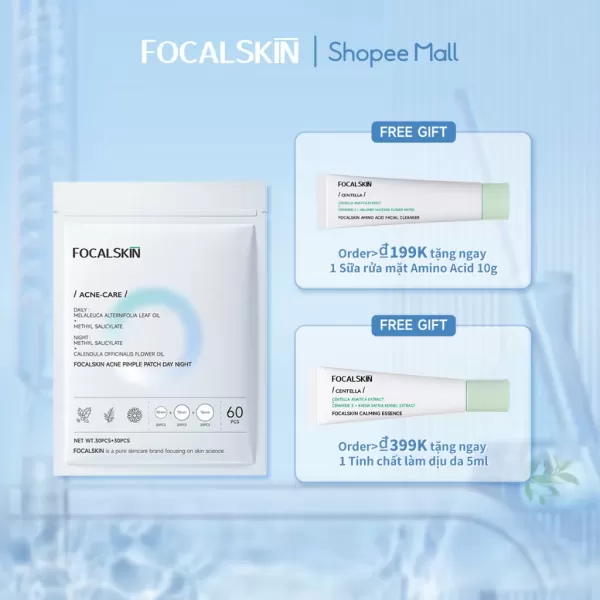 Cách sử dụng miếng dán mụn FOCALSKIN ngày và đêm để kiểm soát dầu thừa