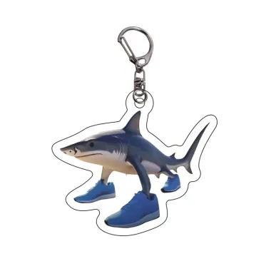 Móc Khóa Acrylic Tralaero Siêu Đẹp Giá Shock 17309đ - Tung Tung Tung Saur Crocodilo Độc Đáo Trang Trí 5