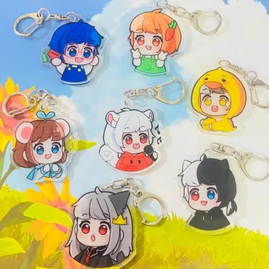 Móc Khóa Anime Chibi HERO TEAM Simmy Phong Cận Siro Giá Cực Sốc Chỉ 19000đ