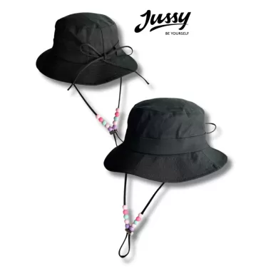 Mũ Bucket Tua Rua Dây Quai Đính Hạt Xinh Xắn JB43 Jussy Fashion Kiểu Nón Tai Bèo Nam Nữ Có Dây Rút Thu to Nhỏ 7