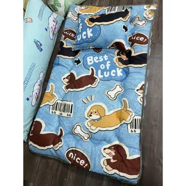 Nệm Topper Bé Tiện Lợi 80x140cm - Gối Mềm, Mẫu Voi &amp; Ngựa, Giảm Giá 6