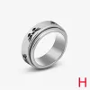 Nhẫn thép không gỉ cho nam spinner xoay fidget chống căng thẳng tái sinh vòng quay 1