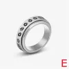 Nhẫn thép không gỉ cho nam spinner xoay fidget chống căng thẳng tái sinh vòng quay 9