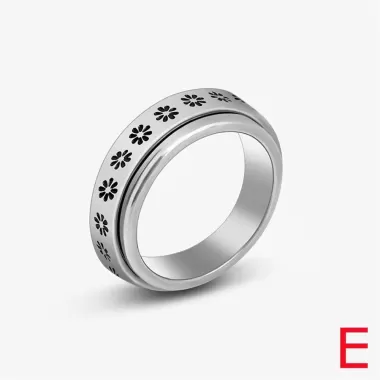 Nhẫn thép không gỉ cho nam spinner xoay fidget chống căng thẳng tái sinh vòng quay 9 Nhẫn thép không gỉ cho nam spinner xoay fidget chống căng thẳng tái sinh vòng quay 9