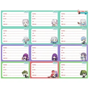 Nhãn Vở Anime Đa Dạng Kaoru Hana, Bocchi, Sakamoto - Giảm 17% Còn 14.000đ/set 12 tờ 6 Nhãn Vở Anime Đa Dạng Kaoru Hana, Bocchi, Sakamoto - Giảm 17% Còn 14.000đ/set 12 tờ 6