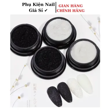 Nhũ rắc kim cương siêu sáng đen trắng mịn - Phụ kiện nail cao cấp giá 15k giảm từ 18750 VND