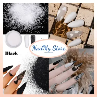 Nhũ rắc kim cương siêu sáng đen trắng mịn - Phụ kiện nail cao cấp giá 15k giảm từ 18750 VND