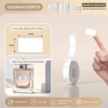 Niimbot Nhãn In Tên Dán Trắng Không Thấm Nước Tự Dính D11 D110 D101 H1S Giá Cực Tốt 106920đ