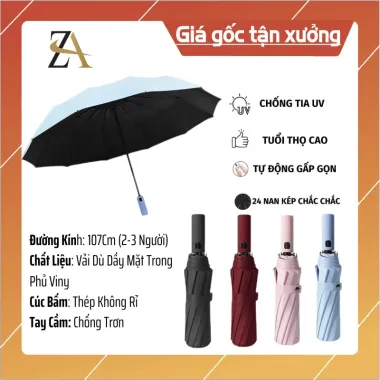 Ô Che Mưa Dù Cầm Tay Tự Động Gấp Gọn Chống Lật Cản UV - Giảm Giá Còn 46899đ