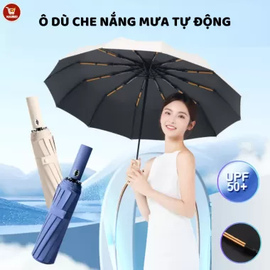 ô che mưa,ô tự động,ô dù đóng mở tự động 24 nan chắc chắn màu sắc đa dạng đi mưa nắng tiện lợi 1
