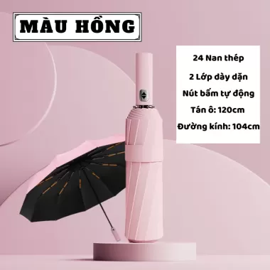 ô che mưa,ô tự động,ô dù đóng mở tự động 24 nan chắc chắn màu sắc đa dạng đi mưa nắng tiện lợi 4